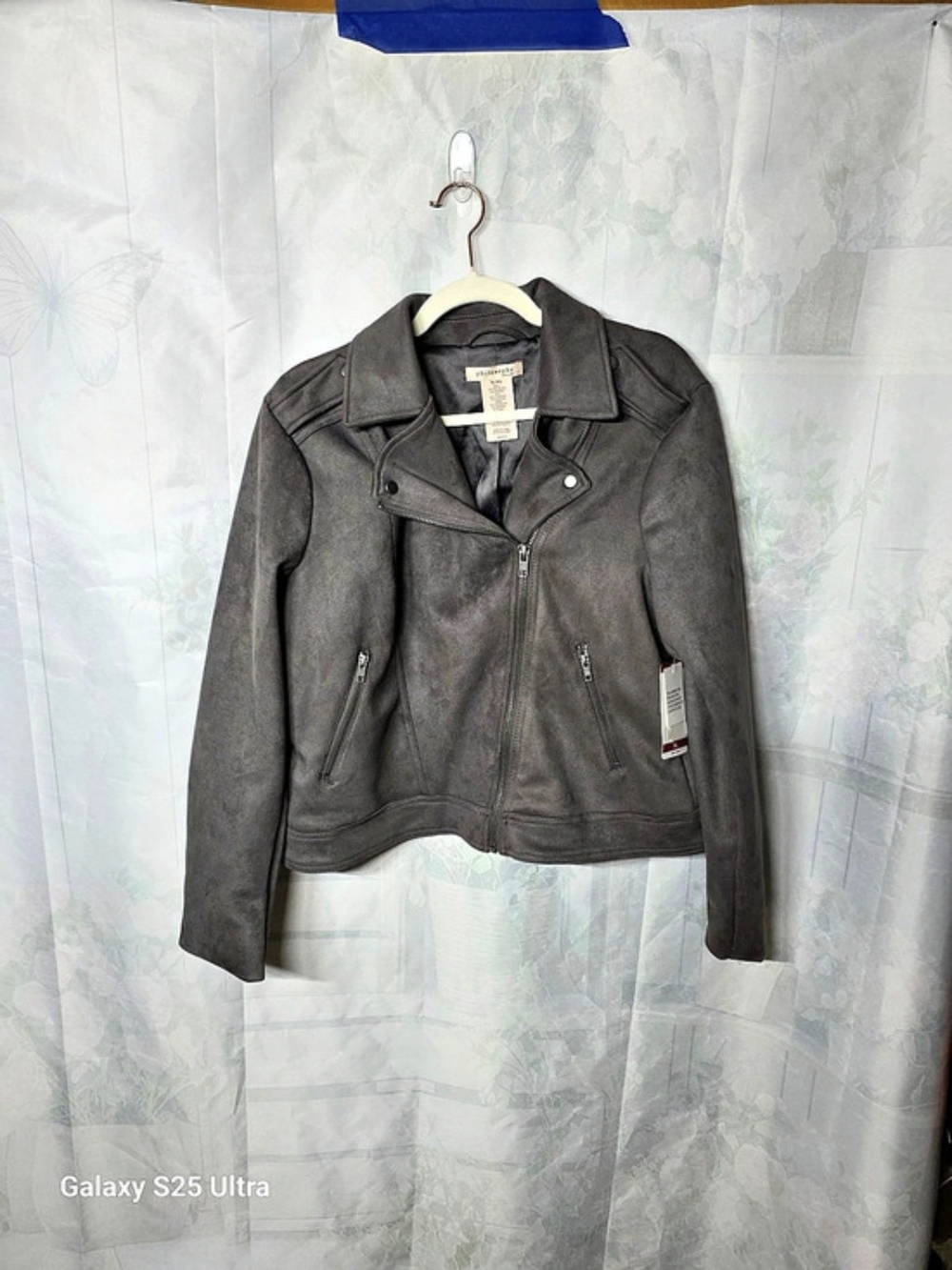 philosophy Faux Leather Moto Jacket Black XL NWT